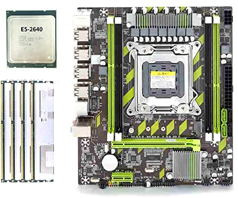 Doumneou X79 - Set di schede madri Xeon E5 2640 CPU E5-2640 con LGA2011, 4 pezzi x 4 GB = 16 GB di memoria DDR3 RAM PC3 10600R 1333 MHz