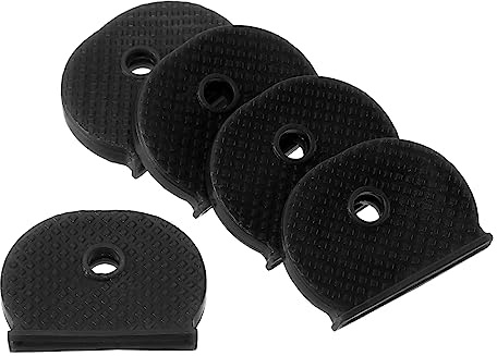 PATIKIL Key Caps Covers, 5 Pack Keys Identifiers Covers Coding Tags Marker Semicircle Silicone Sleeve for Office House Apartment, Black