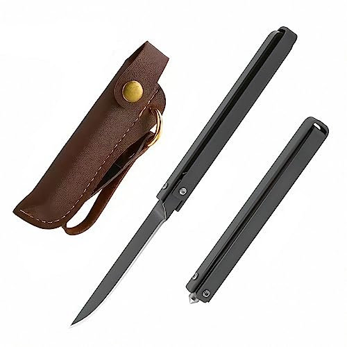 eiloszf Klappmesser Taschenmesser Outdoor Camping Survival Jagdmesser Scharfes Überlebensmesser mit Glasbrecher Angeln Zweihandmesser (Grau)
