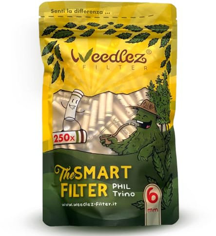 Mister Canapa | Filtros de carbón activado y celulosa | Diámetro 6 mm | color Crema | paquete de 250