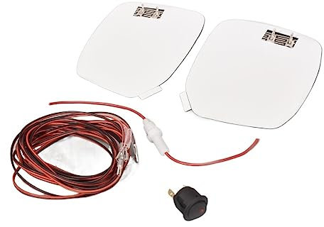 Plaque de verre de rétroviseur Rétroviseur En Verre De Véhicule Désembueurs De Coussin Chauffant 1 Paire Accessoires De Voiture Rétroviseur Latéral Enlever La Pluie De Glace DC 12V