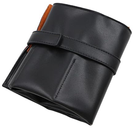 Rotolo per Orologio in Pelle PU, Custodia Arrotolabile per Uomo Donna, Borsa Organizer Portatile per Riporre Facilmente L'orologio, nero