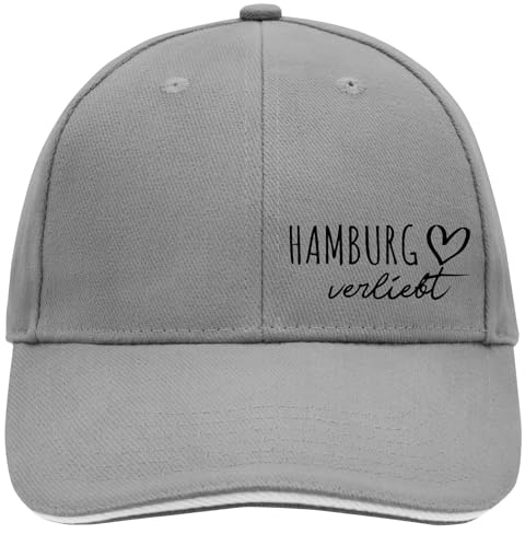 Huuraa Cappy Mütze Hamburg verliebt Geschenk | Baseballkappe Basecap Kappe Geschenkidee Unisex Baseball Cap