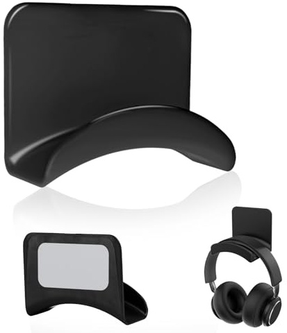 Plimbin Headphone Hanger Holder Wall Mount, Strong Adhesive Headset Hook Stand for Gaming Headphone, Cables, Controller up to 2.1lb