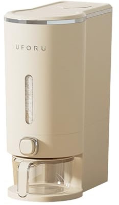 Keyacht Dispenser per Cereali Da 20 Libbre Contenitore Per Cereali Sigillati Con Coperchio Dispenser per Riso con Misurino Conserva Riso Cereali Farina Fagioli