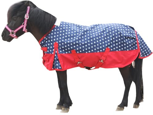 Gallopoff 1200D Pony/Shetty Coperta per cavalli senza imbottitura (0 g), Leggera, impermeabile, traspirante e resistente agli strappi coperta antipioggia per puledri, mini cavalli, cavalli nani