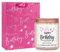 Happy Birthday Candle, Soy Wax Vanilla Birthday Cake Scent with Sprinkles + 23x18cm Pink Gift Bag, Cute Scented Candles Birthday Gifts for Women Friends Bestie Coworker Sister