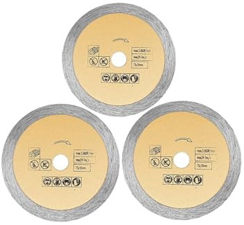 GYQIZSS Lama for sega diamantata da 3 pollici Disco da taglio for pietra da 75 mm Mini disco da taglio senza denti for marmo Ceramica Cemento Granito Taglio 1-3 pezzi