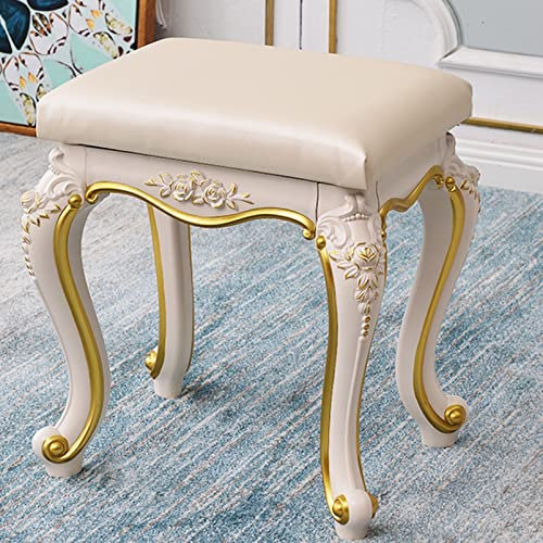 Vanity Benches Quadratischer Vanity-Hocker mit ABS-Kunststoff-Stahlbeinen, Dressing-Make-up-Hocker, gepolsterte Bank, Klaviersitz-Stuhlbank im Schlafzimmer, Badezimmer, 4 kräftig Friendship Years
