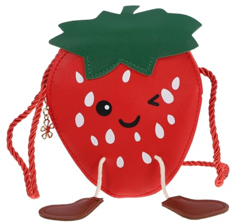CALLARON Niedliche Erdbeer-umhängetasche Für Mädchen Plüsch Schultertasche Cartoon Design Aufbewahrung Für Schule Tanzen Einkaufen Und Mehr Perfektes Für Junge Mädchen Und Feiern