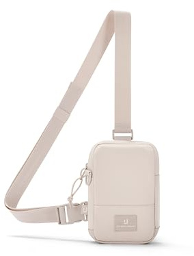 Johnny Urban Sling Bag Señoras Hombres Beige - Arthur - Crossbody Bolso de Pecho para Ocio, Viaje, Senderismo, Festival - Compartimento para Móvil, Llaves, Cartera - Repelente al Agua