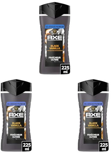 AXE - Duschgel – Kollektion Prestige – Black Vanilla – 12 Stunden Frische – frischer und köstlicher Duft von Vanille, Orange und Sandelholz – feuchtigkeitsspendende Wirkstoffe 100% pflanzlichen