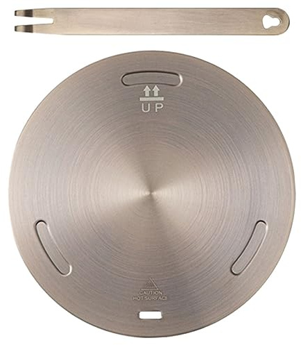 Plaque de Diffusion de Chaleur pour Cuisson, Acier Inoxydable et Aluminium | Surface Lisse, Rangement Suspendu Peu Encombrant, Entretien Facile, Usage la Cuisine, Lot de 1 Set de Set
