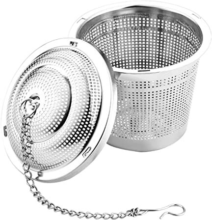 Ipetboom 1 pièce Boule à Épices Réutilisable Acier Inoxydable Infuseur à Thé Portable Filtre à Épices avec Clip Pratique pour Mugs et Théières