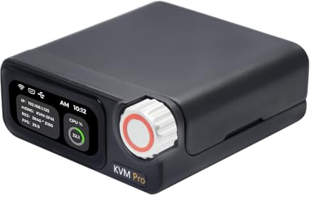 Sipeed NanoKVM Pro Nano 4K KVM over IP, 2x A53 CPU 1GB LPDDR4X 32GB eMMC, 1000M Ethernet POE WiFi 6, for Remote Server Maintenance ATX Power Control Batch Management (Desk,ETH WIFI,LED Strip)