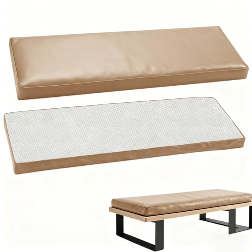 WLXFF Sitzauflage Bank Leder, wasserdichte Sitzkissen, Hochdichte Bankauflage Mit Rutschfester Unterseite, Outdoor-Kissen FüR SchaukelmöBel Im Garten,No11,100X40X5CM