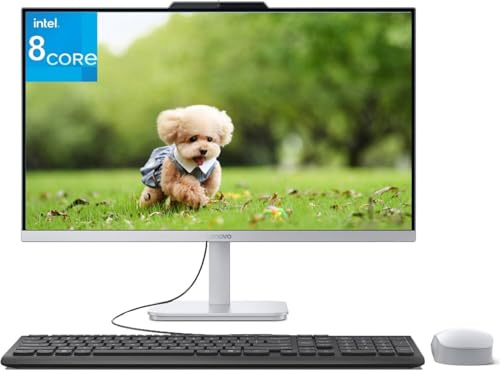 Lenovo 24 All-in-One Desktop Computer for Home Office, Intel 8-Core i3-N305 Processor, 8GB RAM, 512GB PCIe SSD, 23.8 FHD AIO, Lifetime Office 365 for Web, WiFi 6, Bluetooth 5.2, Ivory, Windows 11