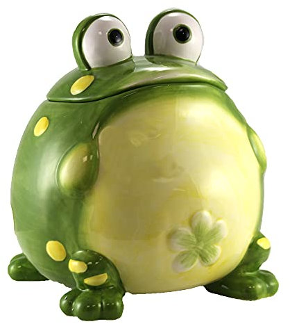 Toby The Toad Frog Cookie Jar Canister for Kitchen Decor and Food Storage