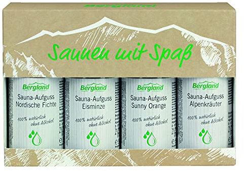 Bergland SAUNEN MIT SPASS Sauna-Aufguss-Set, 4 x 50 ml