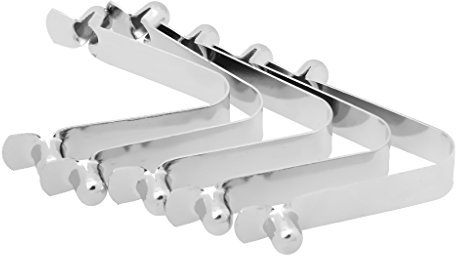 Generic 5X /Set Double Buttons Clip für Kayak Paddle, Snap Spring Clips, Tent Pole Clip/Zeltstangen Clips - Silber, 6mmx 7mm