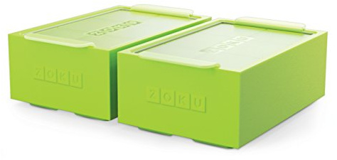 ZOKU Unisex Jumbo Ice Cube Trays-Set grün, 2 Stück
