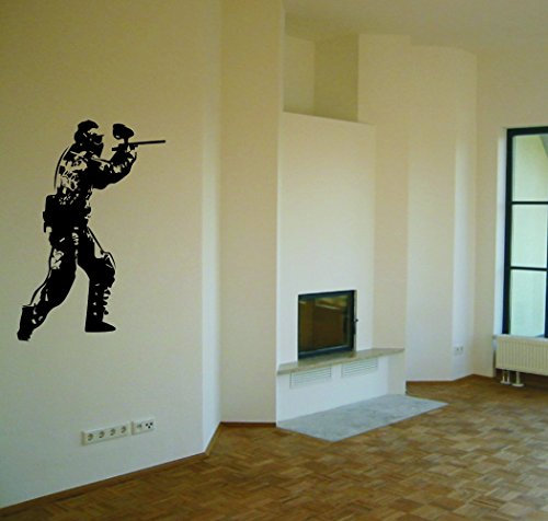 Wandtattoo: 'Paintball'// Farben- und Größenwahl (Dunkelgrün - 770 mm x 600 mm)