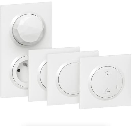 LEGRAND - Pack Démarrage Produits Connectés dooxie with Netatmo - 1 Prise Connectée + 1 Interrupteur Connecté + 1 Commande Générale + 1 Commande Éclairage/Prise Sans Fil - Fabriqué En France - Blanc
