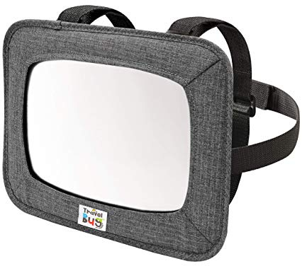 GoldBug Soft Sided Rear & Forward Facing Safety Mirror for Baby & Toddler - Shatter Resistant - Jumbo Baby Car Mirror