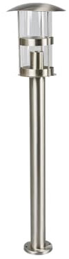 Outdoor Lights 'Noemi' (Modern) in Silver Made of Stainless Steel (1 Light Source, E27) from Lindby | Garden Light, Path Light, Bollard Light, Path lamp, Pillar Light