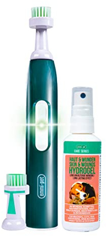emmi-PET 2.0 Hautpflege Set für Hunde & Katzen I Ultraschall Hautpflegegerät inkl. Hydrogel I Unterstützung bei Hautreizungen, Wunden & Fellpflege I Geräuschlose Anwendung ohne Vibration