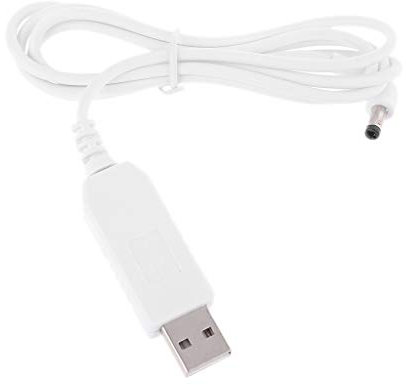 KERDEJAR Universal 90 Degree USB 5V to 12V 4.0x1.7mm Power Supply Cable for Tmall Smart Bluetooth Speaker Echo Dot 3rd Router LED Strip 1m