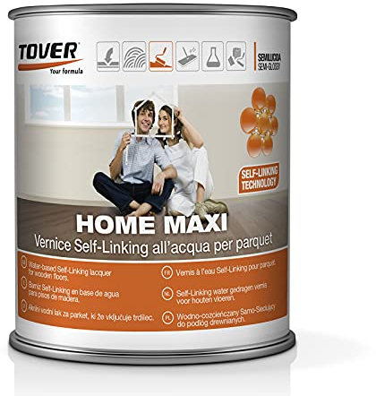 Tover HOME MAXI 1 L | Vernice all'acqua trasparente per parquet - Opaca