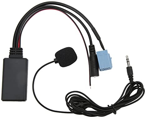 Bluetooth AUX IN-kabel, 7 607 897 093, 3,5 Mm-uttag ISO 8Pin Bluetooth5.0 AUX IN-kabel Handsfree-mikrofonbyte för för Blaupunkt