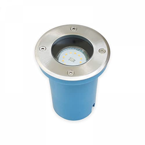 LED Bodeneinbaustrahler 1,2 Watt neutralweiß IP65 Edelstahl rund trittfest - GU10 230V für Garten Terrasse im Außenbereich - Gartenstrahler Bodenstrahler Wegbeleuchtung Bodenleuchte