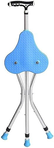 Siège de Canne Pliant léger à Trois Pieds Canne de Marche réglable en Hauteur avec béquille Chaise/Tabouret pour Personnes âgées handicapées Present