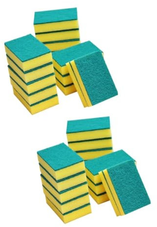 SOLUSTRE 30 STK Zelluloseschwämme Küche Anti-reinigungs-schrubber Melaminschwamm Küchenschwämme Reinigen Strapazierfähige Scheuerschwämme Spülschwamm Radiergummi-Pads Schwer Schwammmatte