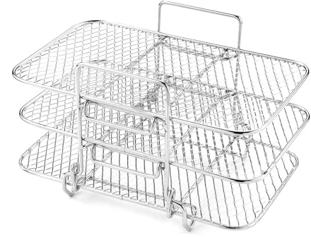 Accesorios para parrilla de 3 niveles para freidora de aire, rejilla para freidora de aire Cosori en acero inoxidable 304 con accesorios compatible con freidoras de aire COSORI/Instant Vortex