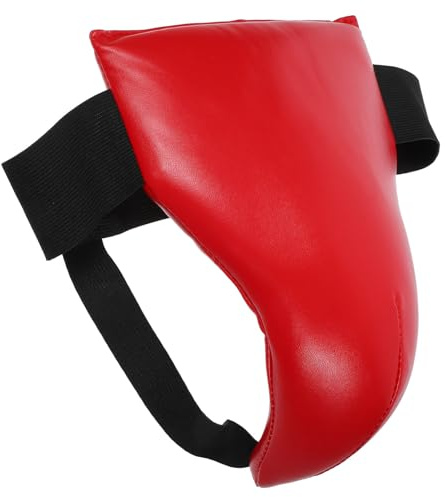 INOOMP Kids Groin Protector Portable Crotch Guard with Pu Engineering and Sponge Materials Wear-Resistant Training Groin Guard for Boxing Martial Arts Fitness and Daily Exercise