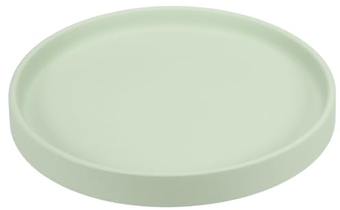 PATIKIL 7.7 Inch Round Ceramic Plant Saucer, Plant Saucer Tray Flower Planter Drip Tray for Indoors Outdoors Patio Balcony, Mint Green