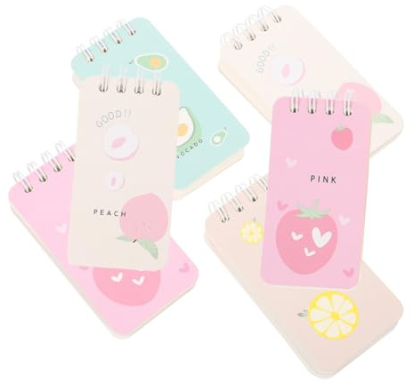 HONMEET 6stücke Teiliges Spiral-notizblock Praktische Abreißbare Memo Pads Klein Und Tragbar Bunter Mini Notizblock Für Schule Büro Und Alltag Kreatives Design Als Geschenk Und Terminplane