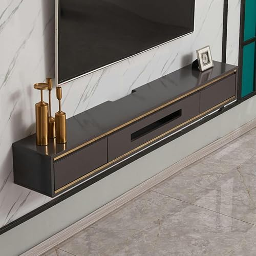 BTURYT TV Lowboard Hanging-Wall Mounting TV Cabinet-TV Cabinet Hanging, TV Stand for Media Console, Entertainment Center, 120 Cm TV Stand, Wall-Mounted TV Lowboard, DVD Storage Shelf ~/