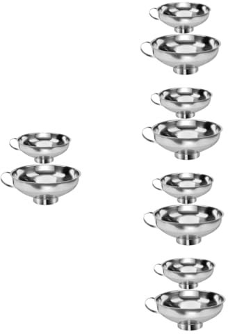 Cabilock 5 Set 5 Set Imbuto In Acciaio Inox Imbuto Di Riempimento Per Conserve Per Uso Cucina A Bocca Larga Da Cucina Per Riempire Bottiglie Per 2 pezzi * 5