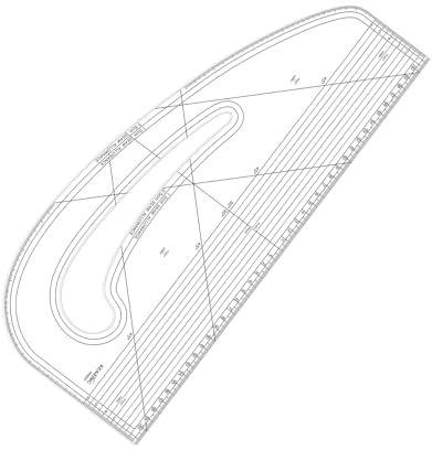 KEARING Schnittmuster-Lineal 40cm – Transparentes Nählineal mit Nahtzugabe