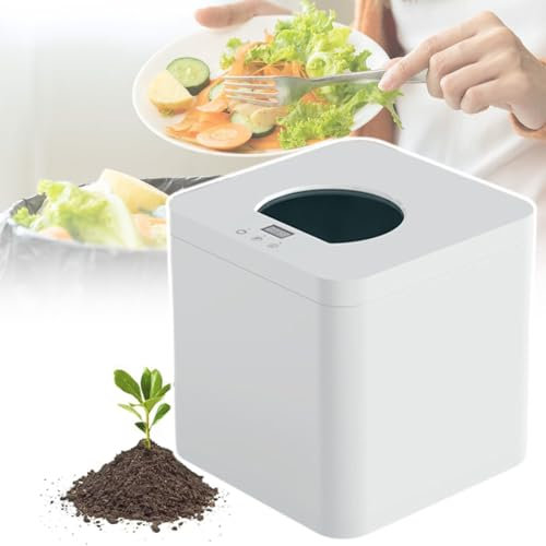 vnmudzeo Composteur De Cuisine éLectrique 3,3 L pour La Maison, Recycleur Intelligent De DéChets Alimentaires à Faible Bruit, pour Convertir Les Aliments en Pré-Compost,110V