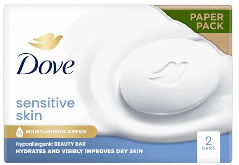 Dove Beauty Cream Bar Verwöhnende feste Seife, feuchtigkeitsspendend mit Vanille und Sheabutter, 2 x 90 g, 24 Stück