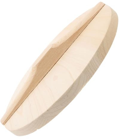 Holibanna Wooden Rice Bucket Lid Replacement Cooking Oil Splash Cover for Wood Pan Skillet Lid for Camping