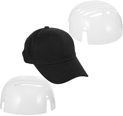 TOPBATHY Universal Black Baseball Cap 3pcs Safety Bump Cap Inserts Head Impact Resistance Construction Outdoor Use