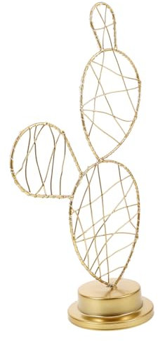 SHINEOFI Luce da Comodino in Metallo Oro a Forma di Cactus Lampada da Tavolo Decorativa per Vacanze Estive Stile Chic e Funzionale per Camera da Letto