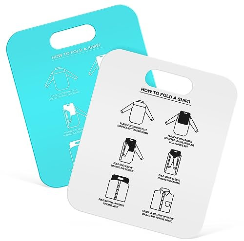 HORIALENCE T-shirt Faltbretter 2 Stück Hemdfaltbretter Aus Robustem Material Faltbretter Für Verschiedene Kleidungsstücke Im Wohnbereich