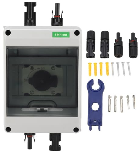 Ausla DC 1000V 32A Interrupteur de Déconnexion Solar DC, Disjoncteur PV 1 sur 1 pour la Boîte de Combinaison Onduleur, Coupure de Batterie Isoff, Tableau PV MCB